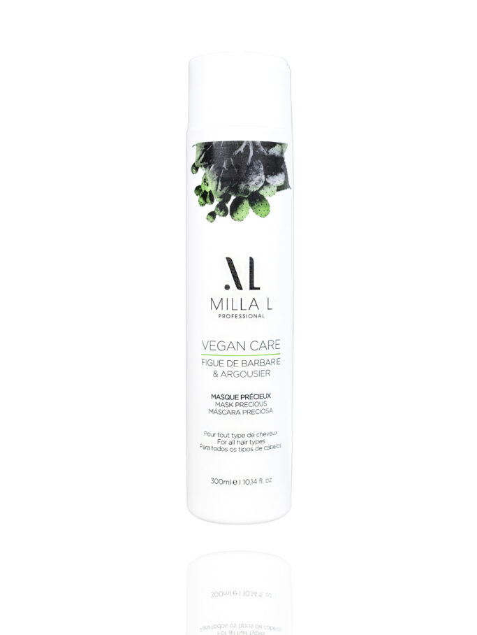 Masque capillaire vegan Care Milla L – Soin hydratant et nourrissant pour cheveux lisses et naturels, sans sulfates ni parabènes.