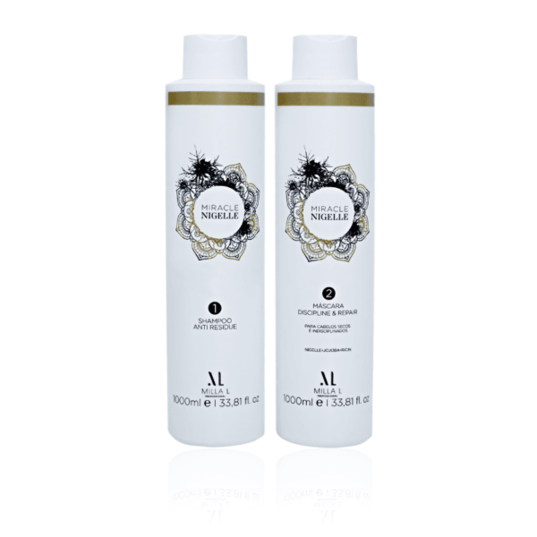 Flacon de Lissage Brésilien Miracle Nigelle 1000 Ml pour cheveux frisés et crépus