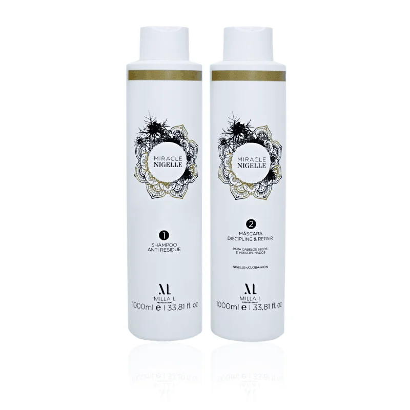 Flacon de Lissage Brésilien Miracle Nigelle 1000 Ml pour cheveux frisés et crépus