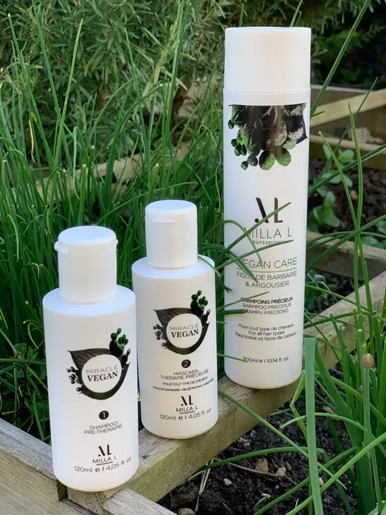 Miracle Vegan – Kit Lissage protéine 120 ML + Shampoing Vegan Sans SLS 300 ML pour des Cheveux Sublimes !