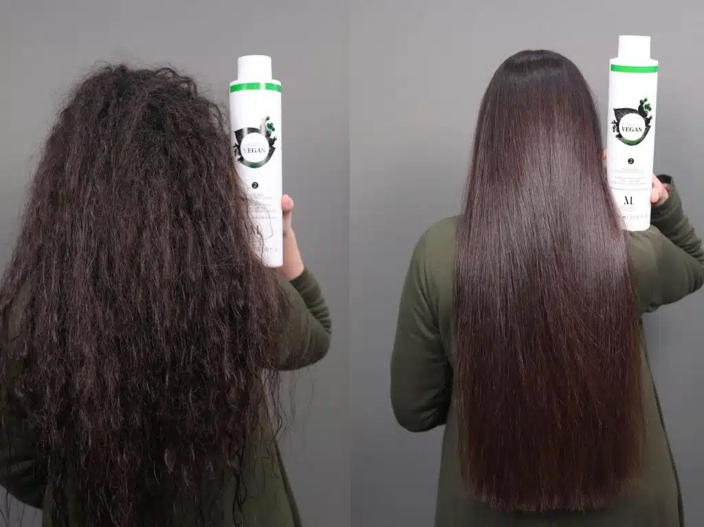 Miracle Vegan – Kit Lissage protéine 120 ML + Shampoing Vegan Sans SLS 300 ML pour des Cheveux Sublimes !