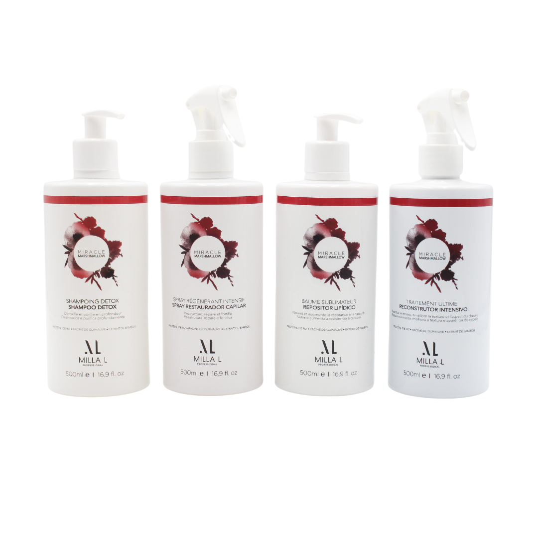 Miracle marshmallow - Milla L - soin botox profond - shampooing detox , lissage brésilien